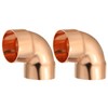 YOKIVE 2 Pcs Elbow Copper Fitting, 90 Degree Copper Pipe
