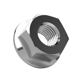 Flange Nut with Locking Toothing DIN6923 A2 V2A Stainless Steel Pack of 25 M4