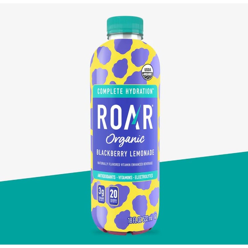 Roar Organic Beverages Variety Pack, 10-Pack (18oz Bottles) – Strawberry