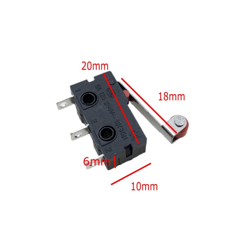JZK 15 x Mini micro switch momentary hinge metal roller