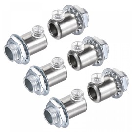 sourcing map Metal Cable Glands Cord Grips Screw Lock for Wiring Hanging Ceiling Pendant Lamp, Nickel Pack of 6