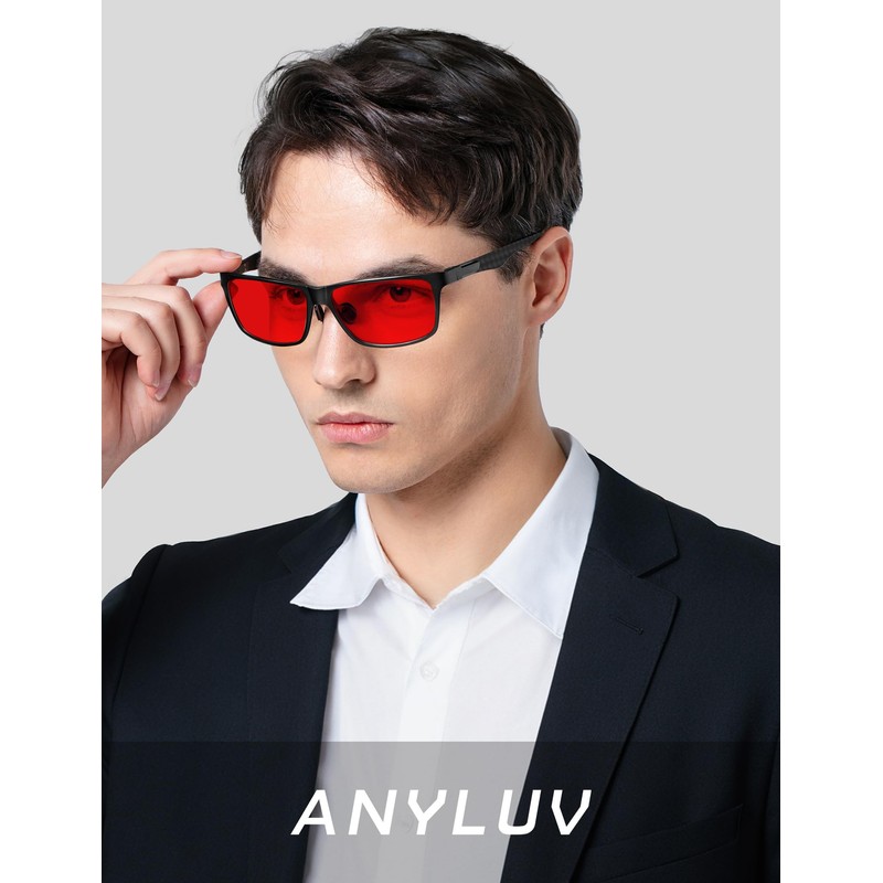ANYLUV Blue Light Blocking Glasses Men Computer Gaming Glasses Lightweight