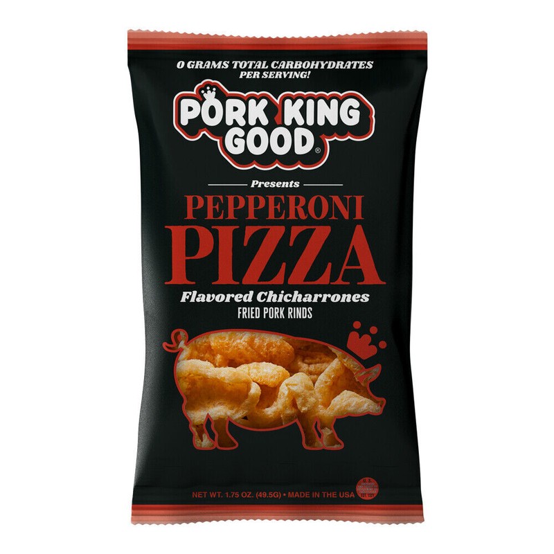 Pork King Good Pizza Flavored Pork Rinds Chicharrones 8 Pack