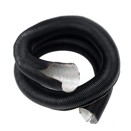 WISAUTO Opening Shape Thermo-Flex Wire-Hose Insulation Cool-Tube Heat Shield 3FT Fit Any Diameter Black Color
