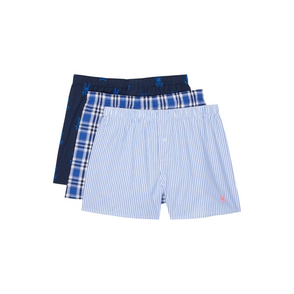 Psycho Bunny 100% Cotton Woven Boxer Shorts Classic Stripe Wynwood