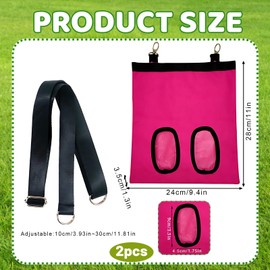 Rabbit Hay Feeder, Hay Feeder Rabbit, 2 Holes Easy Cleanse Large Capacity, Small Pet Hay Storage for Rabbits Guinea Pigs Chinchillas, Adjustable Straps, Oxford Cloth Hanging Hook Pets Hay