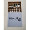 Kiddobloom Kids Stainless Steel Utensil Set, Education Series, High Grade