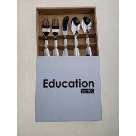 Kiddobloom Kids Stainless Steel Utensil Set, Education Series, High Grade Sta...