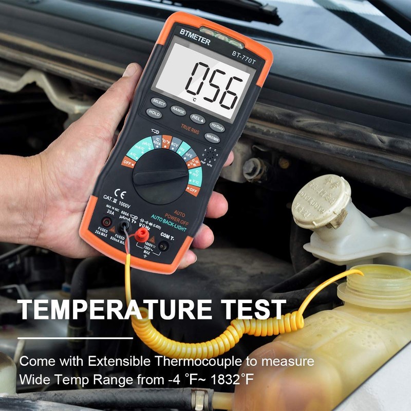 True RMS Digital Multimeter Tester 6000 Counts AC DC 20A