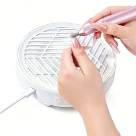 Portable Nail Dust Collector for Acrylic Nail Polishing, Home Manicure Beauty Tool, ALLGLAM Nail Vacuum for Drills with 10pcs Filter Pads Powerful Suction