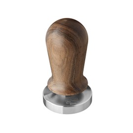 Scarlet Espresso | Tamper "Perfetto", 35 lbs Contact Pressure Calibrated Espresso Stamp, Ergonomic Handle, Accessory for Portafilter Holder (Sandalwood - Brown, 53 mm)