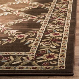 Safavieh Lyndhurst Collection LNH557 Traditional Floral Trellis Area Rug, 5'3" x 7'6", Brown / Brown