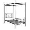 Homelegance Hosta Metal Canopy Bed, Twin, Black