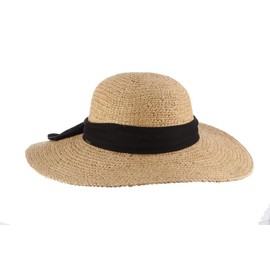 Scala Women's Big Brim Raffia Hat, Natural, One Size
