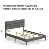 Nazhura Full Size Bed Frame Upholstered Modern Low Profile Platform