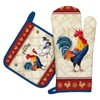 Arquiel Retro Rooster Oven Mitts and Pot Holders -100% Cotton,