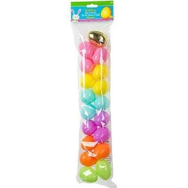 Greenbrier International Golden Egg Hunt Kit (18 Pack) Hinged 6 Asst Colors + 1 Golden Egg