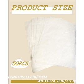 Generic 50 Sheets A4 Mulberry Paper Natural Fiber Rice Paper Art Decorative Paper Design Arts Origami Supplier Handmade Paper DIY Crafts.