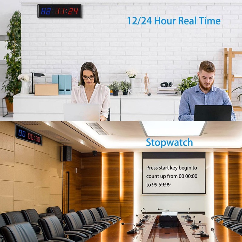 KTZON Gym Clock Timer for Home with Remote, 1.5" 1.8"