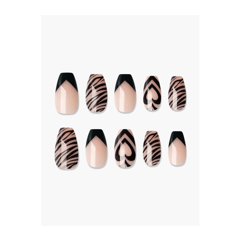 Reusable Nail Tip Awesome Zebra (Coffin) / 리유저블 네일팁 어썸