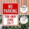 No Parking Tow Away Zone 247 Sign, 10x14 Inches, Rust