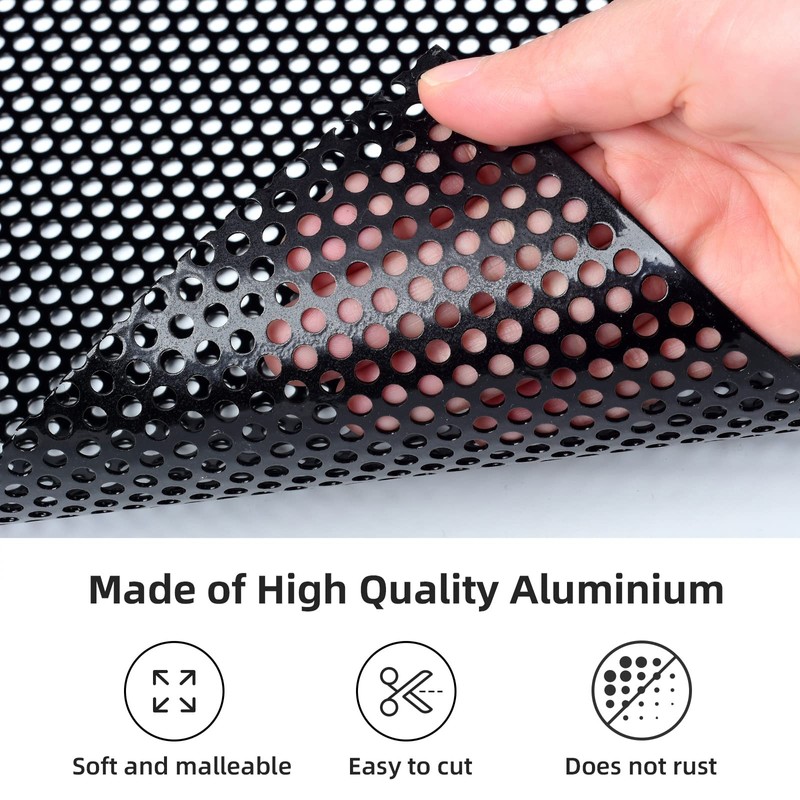 AggAuto Universal 40"x13" Car Grill Mesh - Aluminum Alloy Automotive