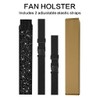 Raveahem Glitter Large Rave Folding Clack Hand Fan with Holster
