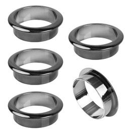 Wire Hole Caps, Set of 5, Made of ABS, Desk Grommets, Cable Hole Cover, Hole Diameter 1.4 inches (35 mm), Black, Cable Storage, Easy to Install, for Computer Desks, Office Furnitures, Desks, Tables