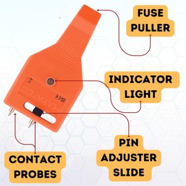 Car Blade Fuse tester 12V 24V Vehicle Fuse Tester VDC Fuse For Car truck Bike With fuse Removal Tool - Indicator Light Car Accessory