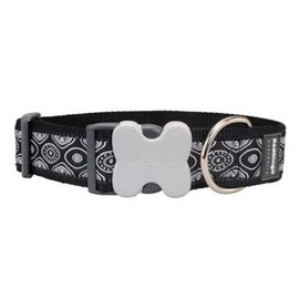 Red Dingo Snake Eyes Dog Collar, Black, Giant Short