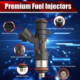 MACAX Set of 4 Fuel Injectors 16600-JA00B FJ1020 Replacement Compatible with Nissan Altima 2007-2013 Rogue 2008-2013 Rogue Select 2014-2015 Sentra 2007-2012 2.5L L4 - Replaces 842-12354 800-2056N