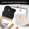 Mulaibdin Desk Perpetual Calendar, DIY Block Calendar, Modern Reusable Ring