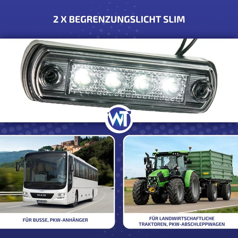 Web Truck Slim Marker Light, Marker Light, Dark Graphite, Economy