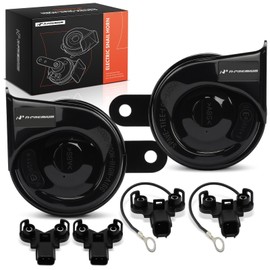 A-Premium Snail Horn Compatible with Honda CR-V CRV, Civic, Accord, Odyssey, Fit & Acura MDX, TSX, TL, RL, with 4 Wire Connectors