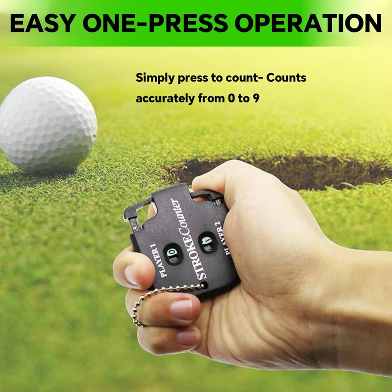 Golf Stroke Counter 4-Pack, Portable Mini Golf Score Keeper with