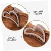 WOONEKY 3pcs Large Frosted Heart Hair Claw Clips Nonslip Hair