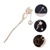Baluue Retro Hair Stick Metal Hairpin for Women Fox Hair