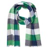 LINDENMANN Men's Scarf Green Men's Scarf Thin 100% Cotton, Multicoloured