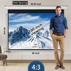 YODOLLA 100" Projector Screen Motorized 4:3, 4K HD Pull Down