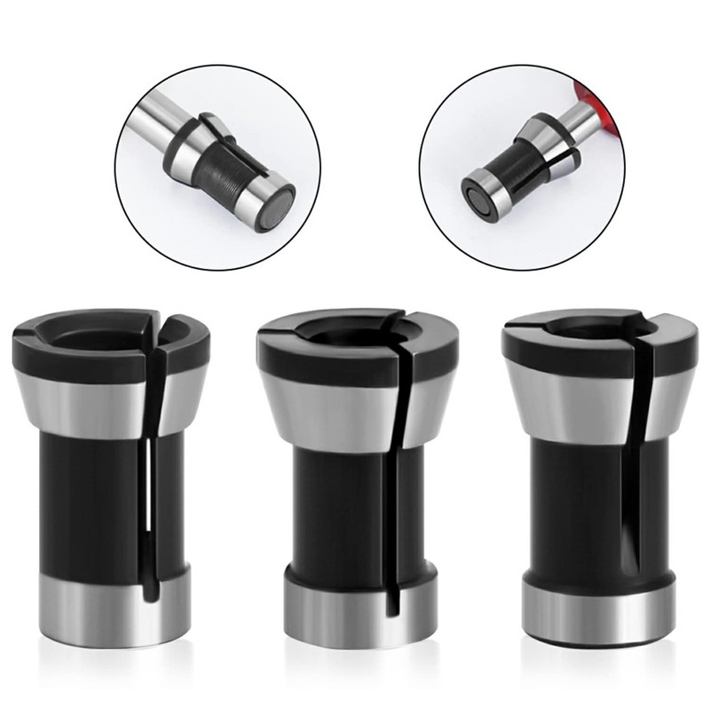 MEISO Pack of 6 Collets Adapter, Collet for Straight Grinders,