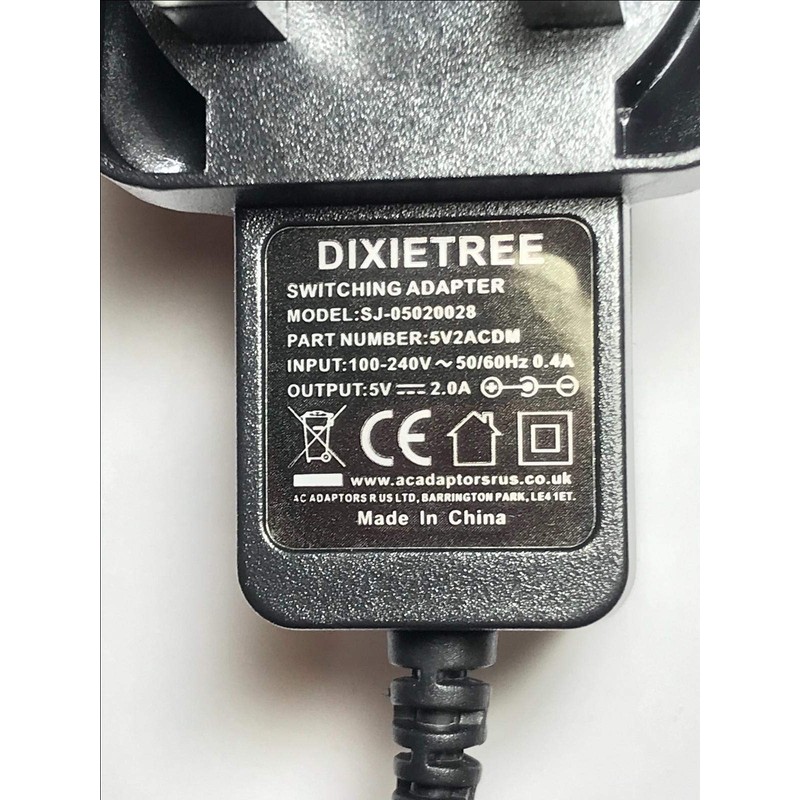 Replacement for 5V 2A AC-DC Adaptor Power Supply for Sonos