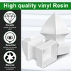 Lothee 2 Pcs Vinyl Post Cap Gothic Post Caps Decking