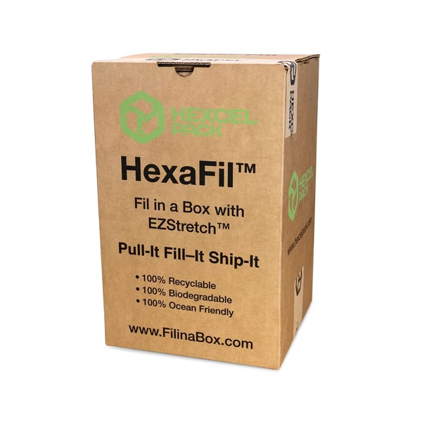 IDL Packaging HexaFil Honeycomb Packing Kraft Paper 15" x 1700' in Self-Dispensed Box – Patented Cushioning Box Filler for Void Filling, Moving, Shipping – Alternative to Bubble Plastic