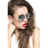 GEELOOK Round Sunglasses for Women Men Classic Oversized Circle Mirrored