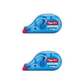 2 x Tipp-ex Pocket Mouse Instant Correction Rollers 4.2mm 10M White 42709 Tippex