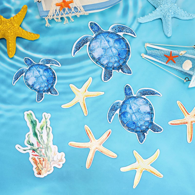 Pack of 12 Fly Screen Door Magnets Double-Sided Sea Turtle