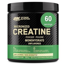 Optimum Nutrition Optimum Nutrition 100% Pure Creatine Monohydrate Micronized Powder, Unflavored, 300g - 60servings (packaging may vary)