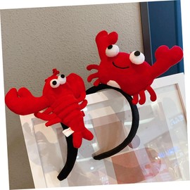 Frcolor 2pcs lobster and crab headband lobster hair hoop crab lobster hair cartoon hat crab lobster headdress cloth hat crab hat hair hoop lobster hair hoops lobster hair hoops