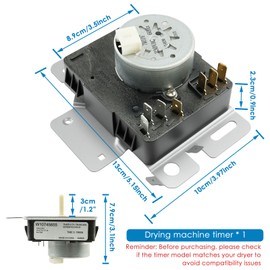 W10745655 Dryer Timer Replacement Fit for 4KWED4605FW0, for Amana NED4655EW1, for Roper RED4516FW0, for Maytag YNED4655EW1 etc., Replaces WPW10436308, W10857612, 230V 60HZ