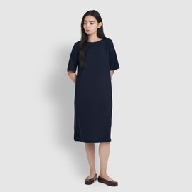 jaju [JAJU] Women's Soft 5-Button Lounge Dress_Navy
